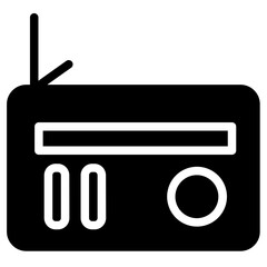 Poster - Receiver Radio Set Glyph Icon