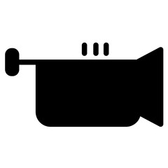 Poster - Melody Sound Trumpet Glyph Icon