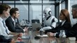 © Achmad Khoeron - AI Robot meeting with executives in office. IT team of future. Futuristic worker. Giving business guidance