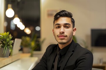 Wall Mural - Portrait of a young male receptionist