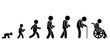 © adi yuhanggana - illustration of human transformation from childhood to old age