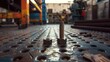 © TheWaterMeloonProjec - Bolt and nut on floor in engine repair shop symbolize engine repair