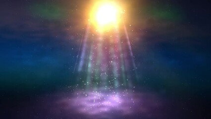 dark glowing stage particles motion background