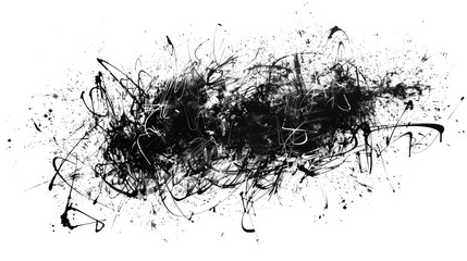 Grunge scribble on transparent background