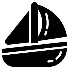 Wall Mural - Sailboat Icon