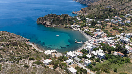 Wall Mural - Volcano beach Mavra Volia on Chios island, Greece