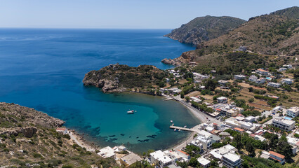 Wall Mural - Volcano beach Mavra Volia on Chios island, Greece