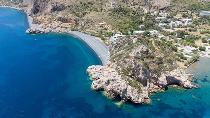 Wall Mural - 
Volcano beach Mavra Volia on Chios island, Greece