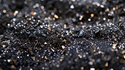 Canvas Print - a luxurious background with shiny gray glitter and sparkling elements, creating a regal and opulent 
