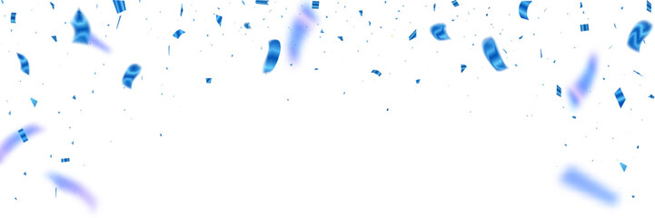 Blue confetti party background. Design for various parties