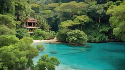 Poster - tropical garden in the jungle