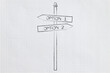 © faithie - road sign with option 1 vs option 2, decision making and opposite choices in life