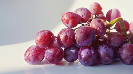 Wall Mural - Close up of grapes on a white background