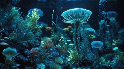 Wall Mural - coral reef in aquarium