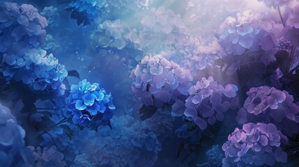 Wall Mural - enchanted hydrangea