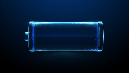 Wall Mural - neon lithium battery glowing icon. recharging power energy technology. vector illustration