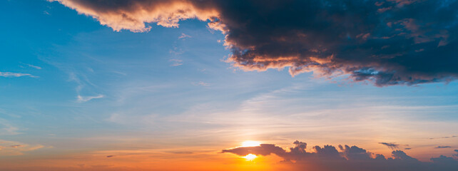 Poster - sunset in the clouds