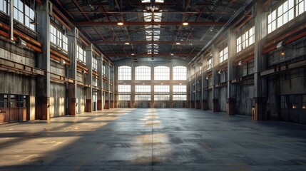 Wall Mural - empty warehouse interior