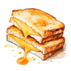 Mouthwatering Grilled Cheese Sandwich with Melted Cheese and Crispy Golden Crust