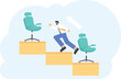 © WS DESIGN - Boost your career development, job promoted to higher position or start new opportunity and motivation to succeed concept,