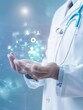 © nur - A digital health data doctor hovers above it, symbolizing the integration of technology in medical care