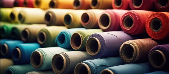 Rolls of industrial cotton fabric