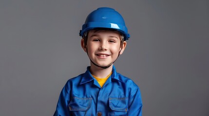 Wall Mural - Boy Engineer with a Radiant Smile 
