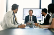© ThurstanBuyout/peopleimages.com - Meeting, team and business people in office with tablet for planning corporate investment strategy. Discussion, group and financial advisors with company stocks, trading or profit growth in workplace