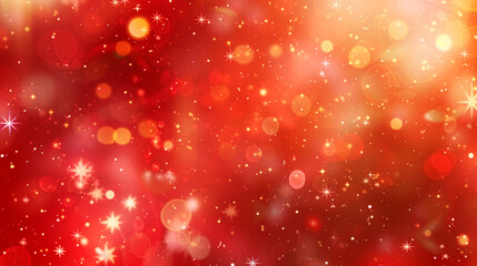 red christmas background with snowflakes