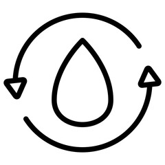 Sticker - water cycle icon 