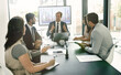 © ThurstanBuyout/peopleimages.com - Business people, team and discussion with data on screen for sale metrics review, insights and planning. Meeting, speaking and finance or trading analytics for asset performance and profit management