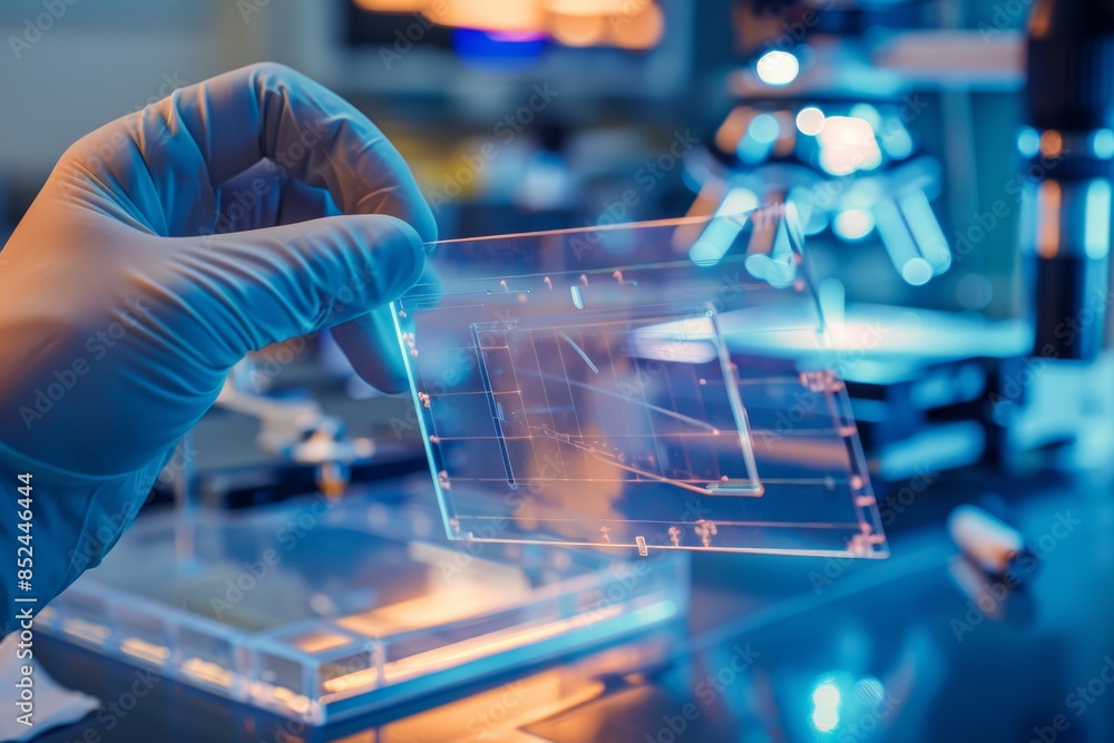 Scientist Holding Transparent Material for Innovative Solar Panel ...