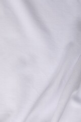 Poster - Texture of white fabric as background, top view