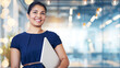 © Rosy/peopleimages.com - Laptop, smile and vision with business woman on bokeh background for future planning or thinking. Computer, idea and opportunity with happy employee in workplace for start of new career as intern