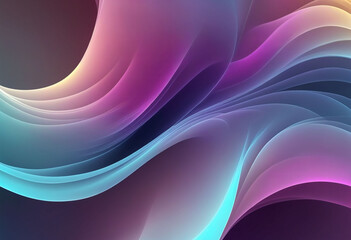 Aufkleber - Abstract flowing smooth fractal waves background