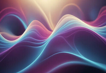 Aufkleber - Abstract flowing smooth fractal waves background