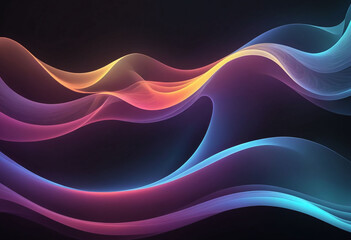 Wall Mural - Abstract flowing smooth fractal waves background
