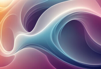 Aufkleber - Abstract flowing smooth fractal waves background