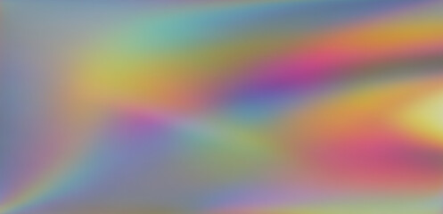 Poster - Abstract blurred background in holographic rainbow pastel hues and colors.