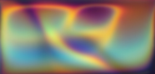 Poster - Abstract vibrant blurred background with holographic stains.