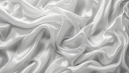 Wall Mural - Abstract White Silk Drapery