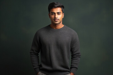 Indian young men Standing with attitude wearing knitting sweater