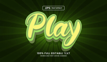 Wall Mural - design editable text effect, play text effect
