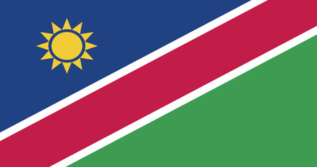 Illustration of the national flag of Namibia