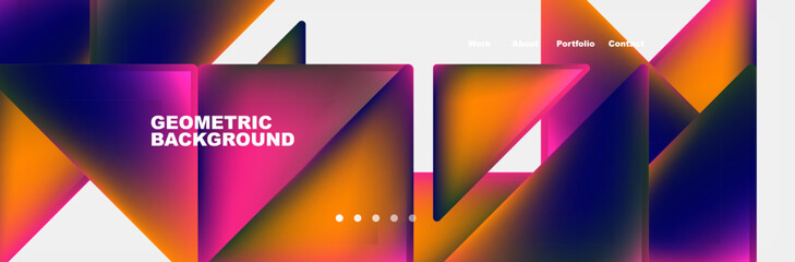Triangle minimal web site page background design. Vector Illustration For Wallpaper, Banner, Background, Card, Book Illustration, landing page