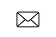 © Sodapeaw - Minimalist black and white envelope icon, representing email, communication, and message concepts. Ideal for digital or print use.