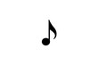 © Sodapeaw - Simple black musical note icon on a transparent background, ideal for music-related projects, apps, websites, and graphic design.