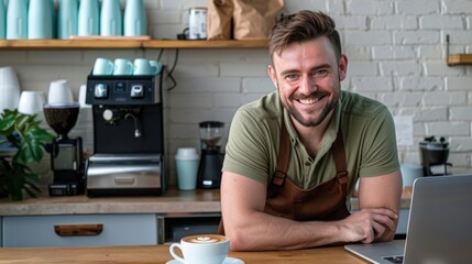 Canvas Print - The smiling coffee barista