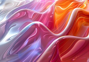 Wall Mural - Colorful abstract waves