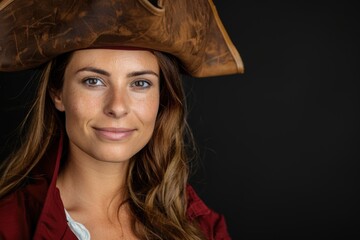 Poster - Confident woman in western cowgirl hat